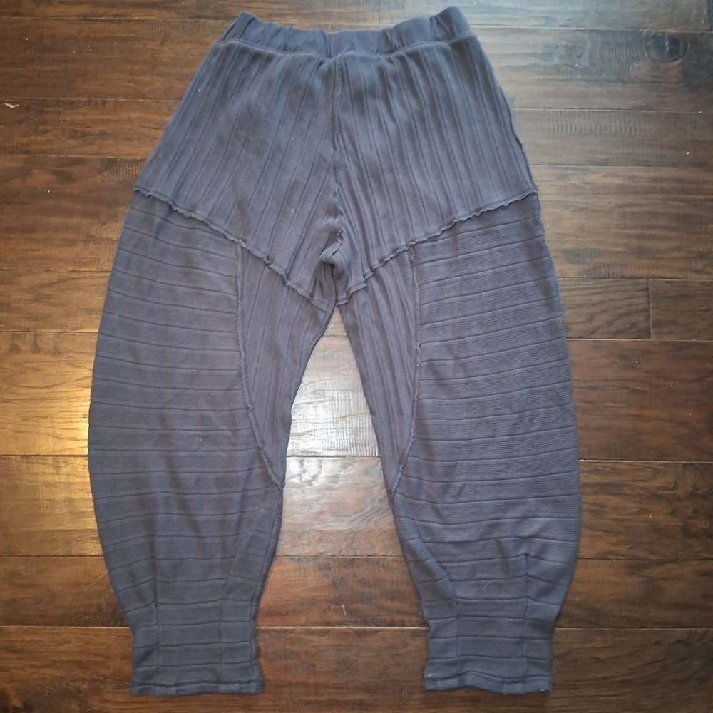 Free People FP Movement Good Feels Ribbed Harem Joggers Black Pearl Womens Small - Picture 5 of 10